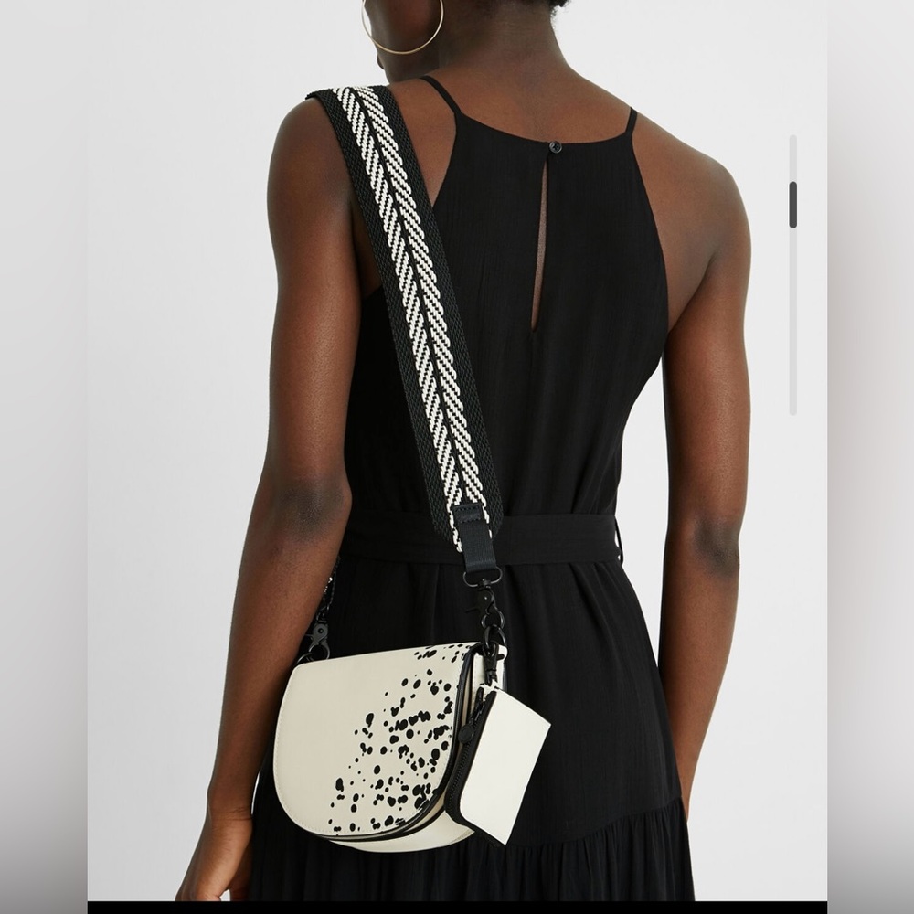 EUC Desigual Black and White Crossbody Bag with Modern Design